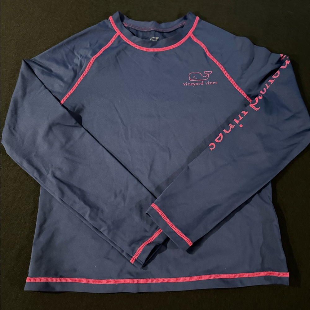 Vineyard Vines Girls Long Sleeve Vintage Whale Rash Guard